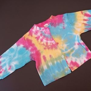 Tie Dye Snap-Up Baby Sweater